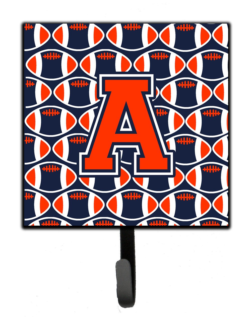 Letter A Football Orange, Blue and white Leash or Key Holder CJ1066-ASH4 by Caroline's Treasures