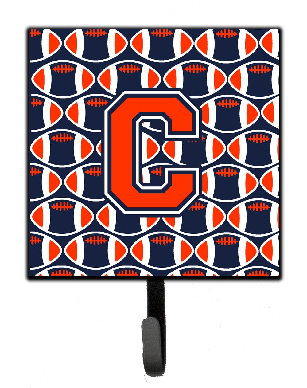 Letter C Football Orange, Blue and white Leash or Key Holder CJ1066-CSH4 by Caroline's Treasures