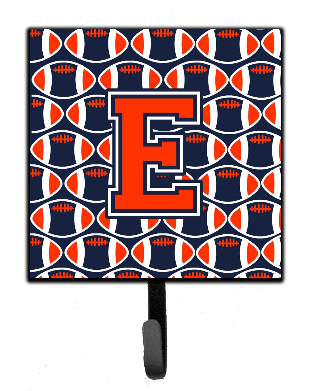 Letter E Football Orange, Blue and white Leash or Key Holder CJ1066-ESH4 by Caroline's Treasures