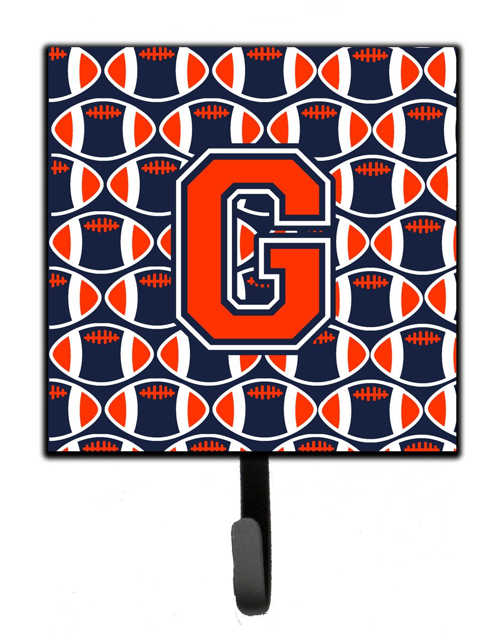 Letter G Football Orange, Blue and white Leash or Key Holder CJ1066-GSH4 by Caroline&#39;s Treasures