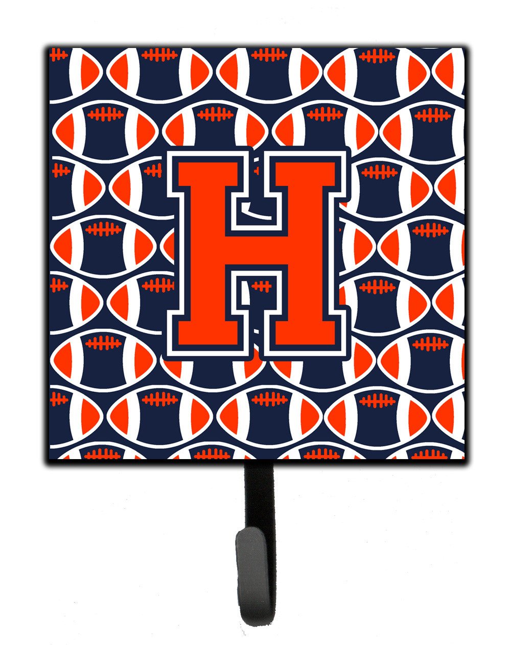 Letter H Football Orange, Blue and white Leash or Key Holder CJ1066-HSH4 by Caroline's Treasures