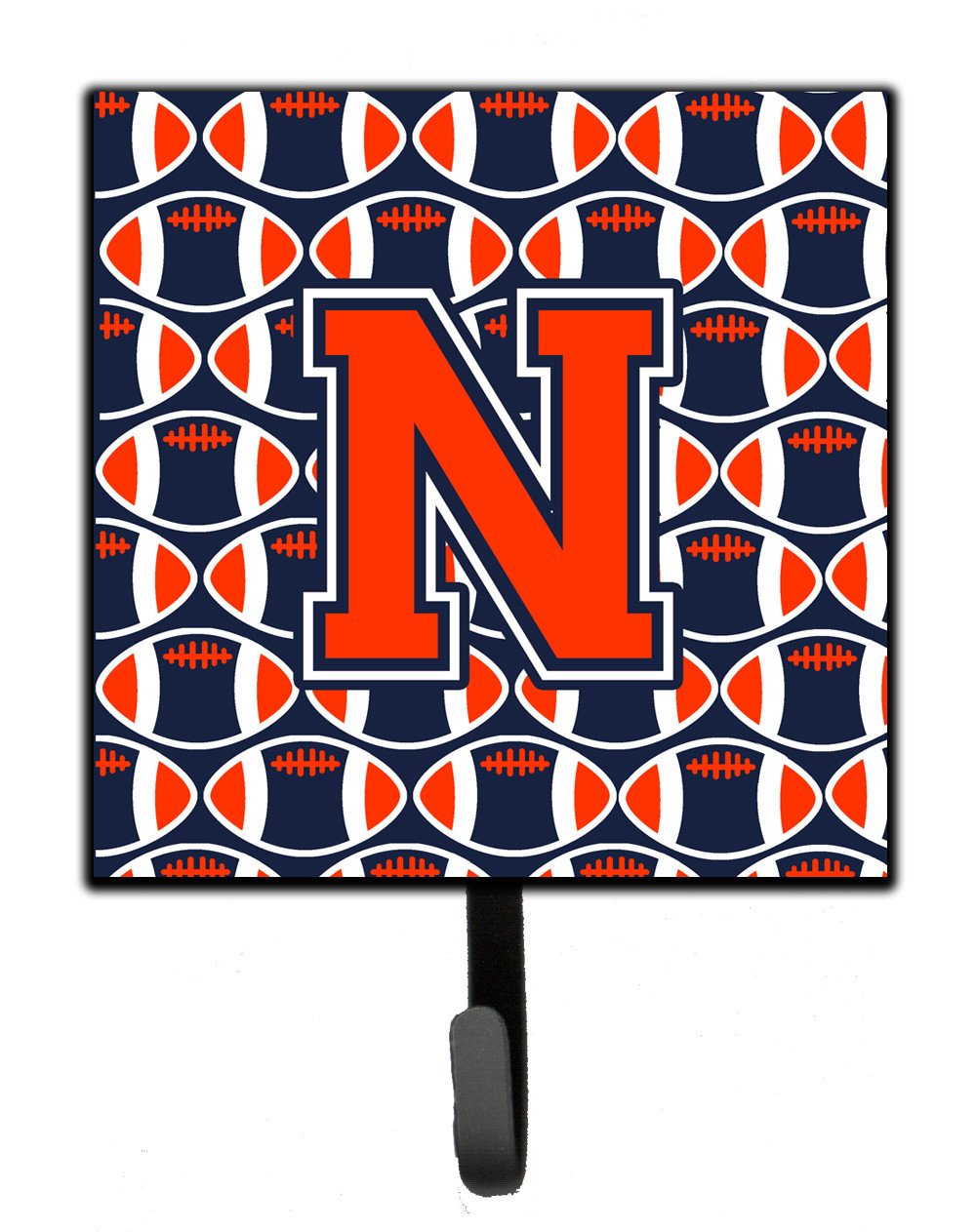 Letter N Football Orange, Blue and white Leash or Key Holder CJ1066-NSH4 by Caroline's Treasures