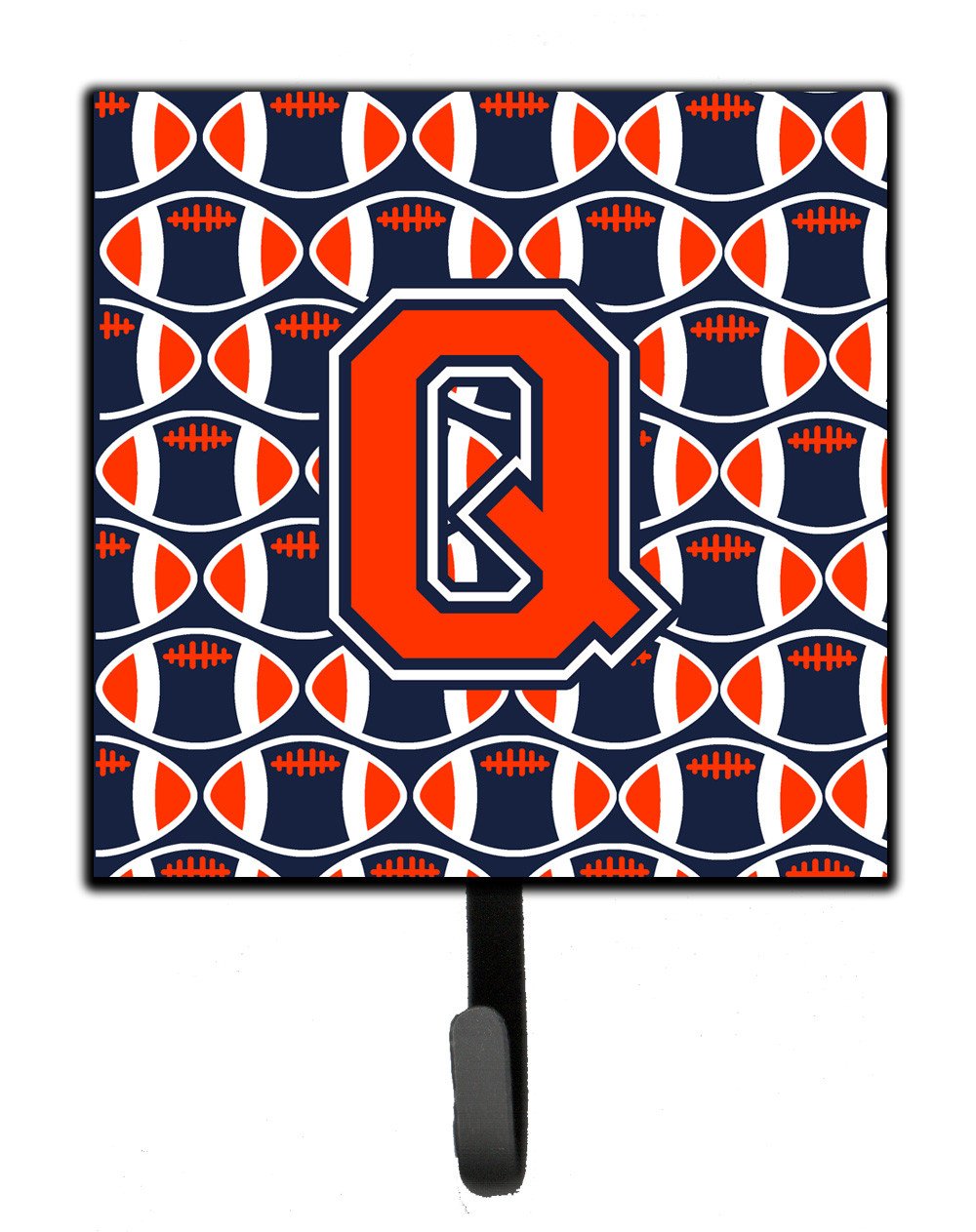 Letter Q Football Orange, Blue and white Leash or Key Holder CJ1066-QSH4 by Caroline's Treasures