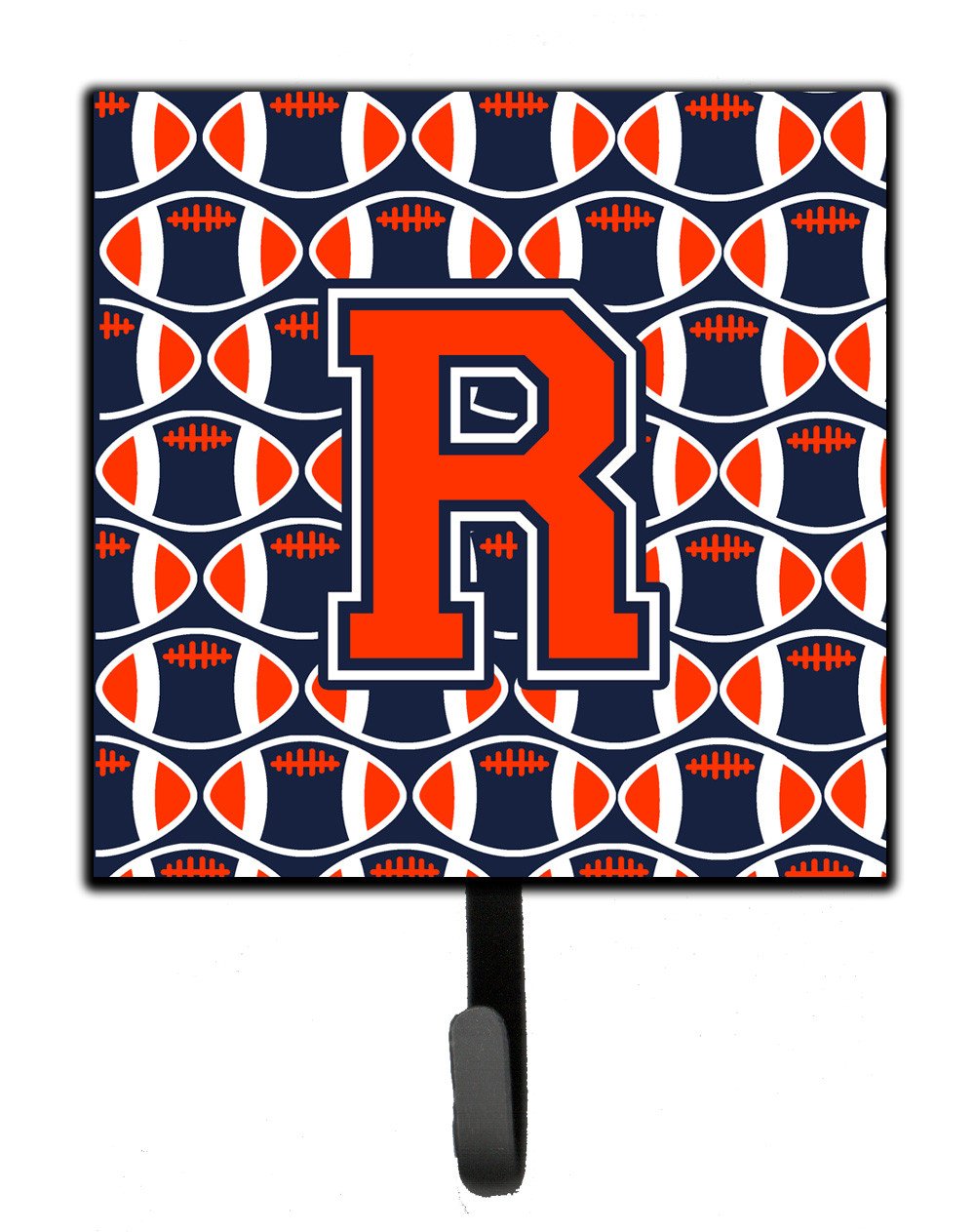 Letter R Football Orange, Blue and white Leash or Key Holder CJ1066-RSH4 by Caroline's Treasures