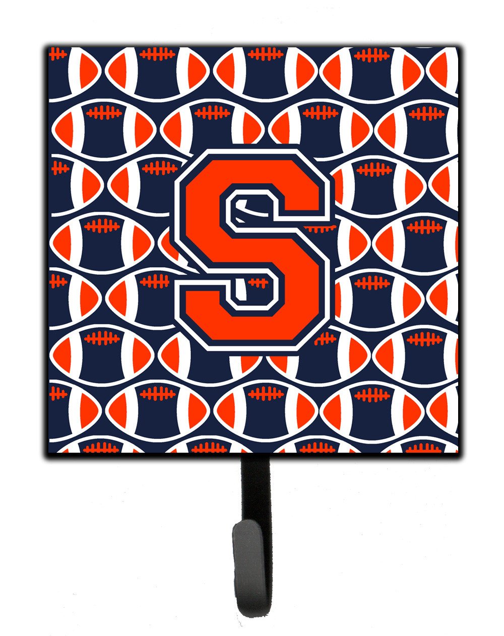 Letter S Football Orange, Blue and white Leash or Key Holder CJ1066-SSH4 by Caroline's Treasures