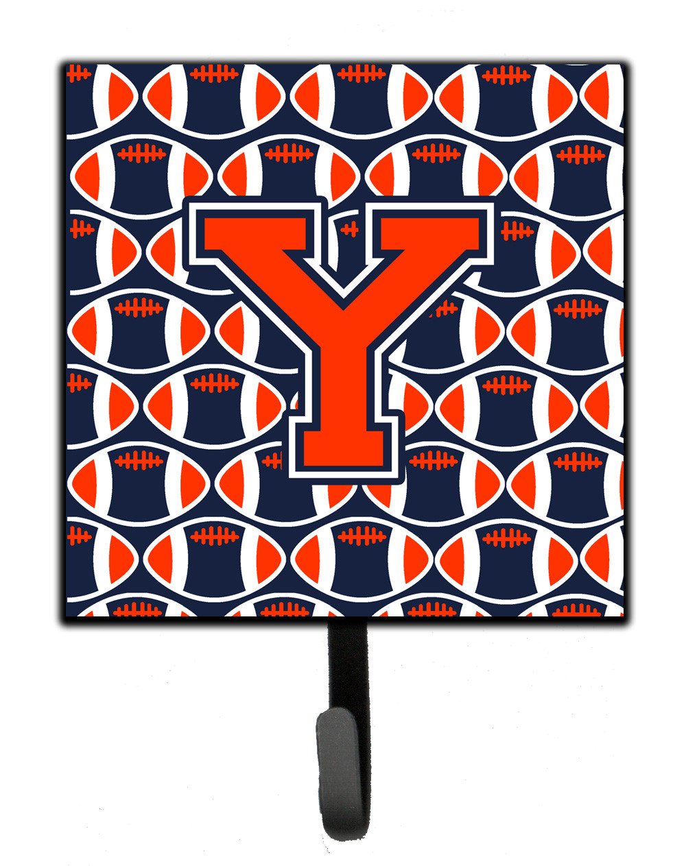 Letter Y Football Orange, Blue and white Leash or Key Holder CJ1066-YSH4 by Caroline's Treasures