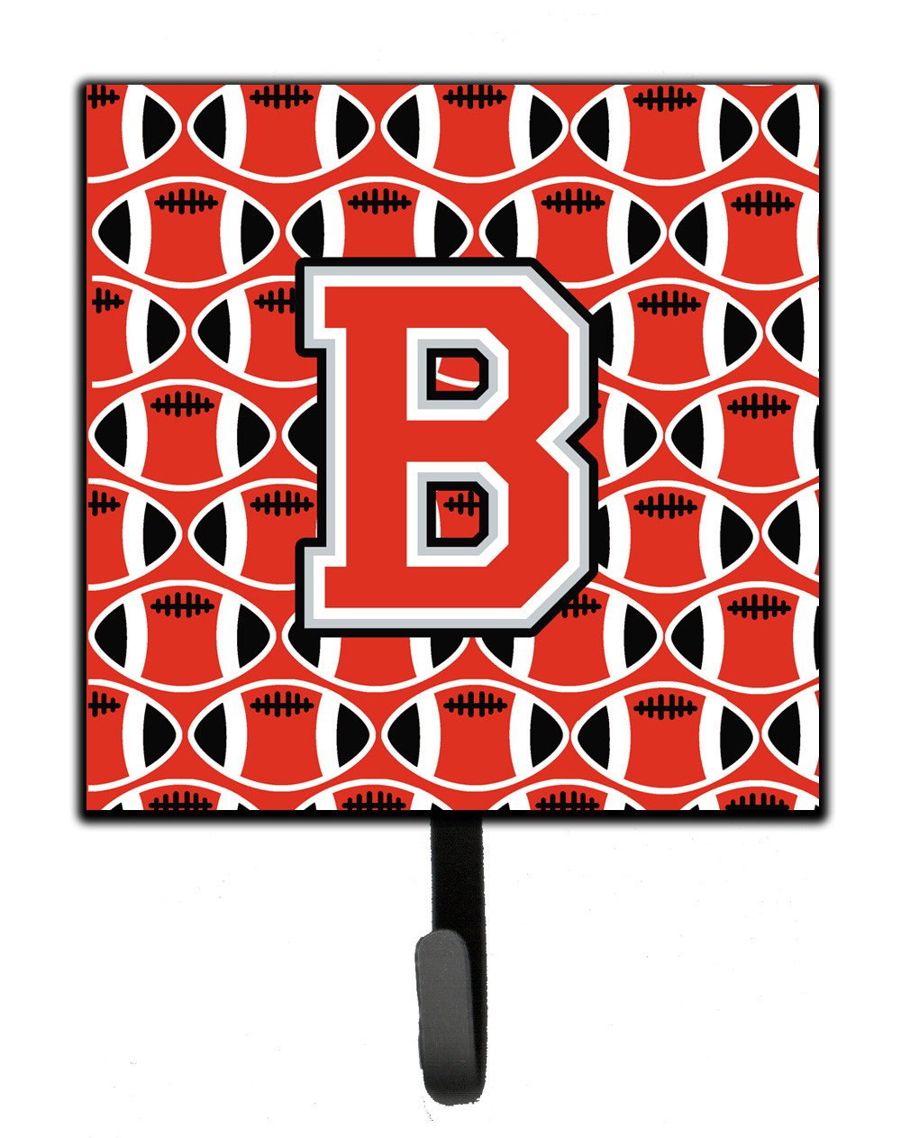 Letter B Football Scarlet and Grey Leash or Key Holder CJ1067-BSH4 by Caroline's Treasures