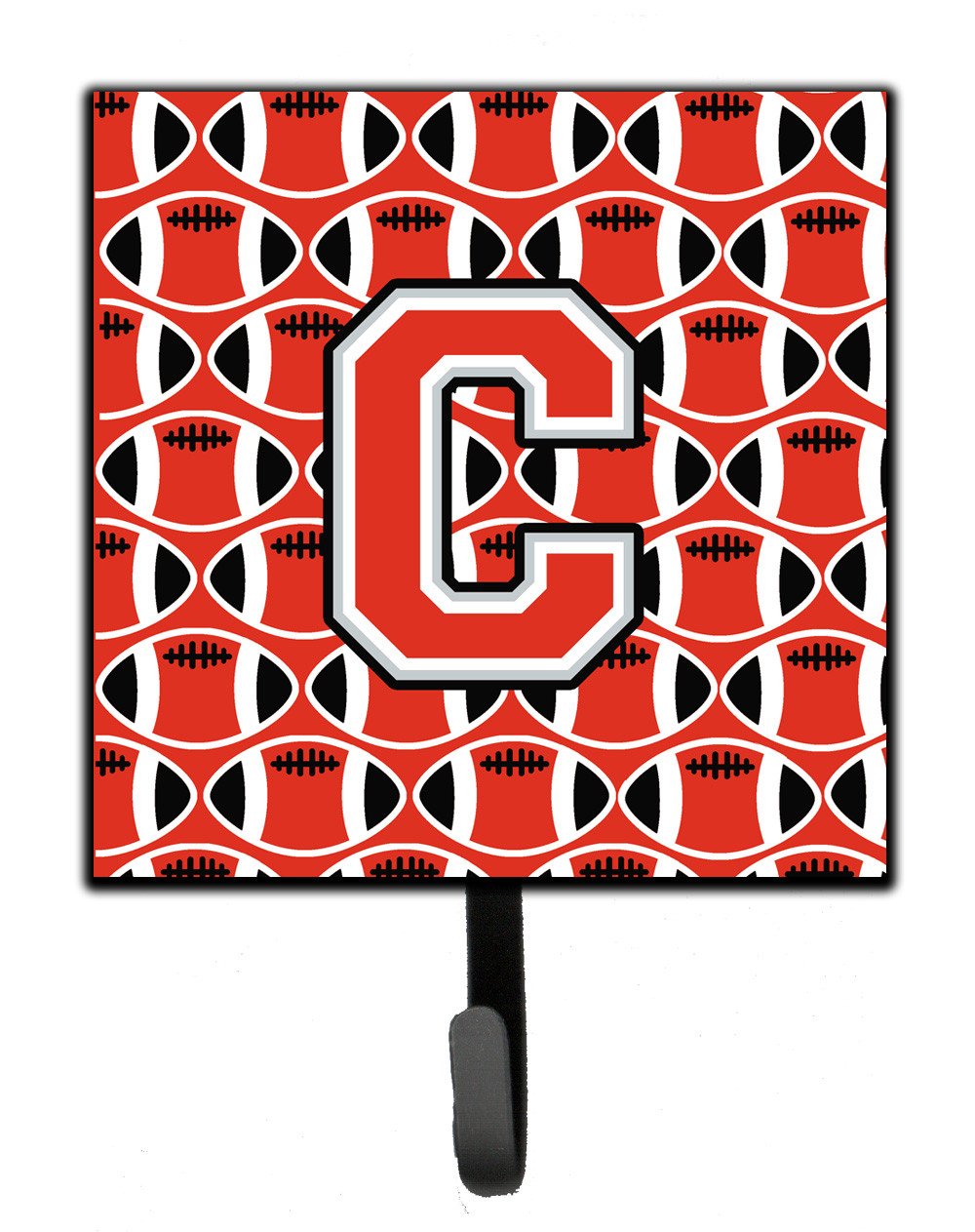 Letter C Football Scarlet and Grey Leash or Key Holder CJ1067-CSH4 by Caroline's Treasures