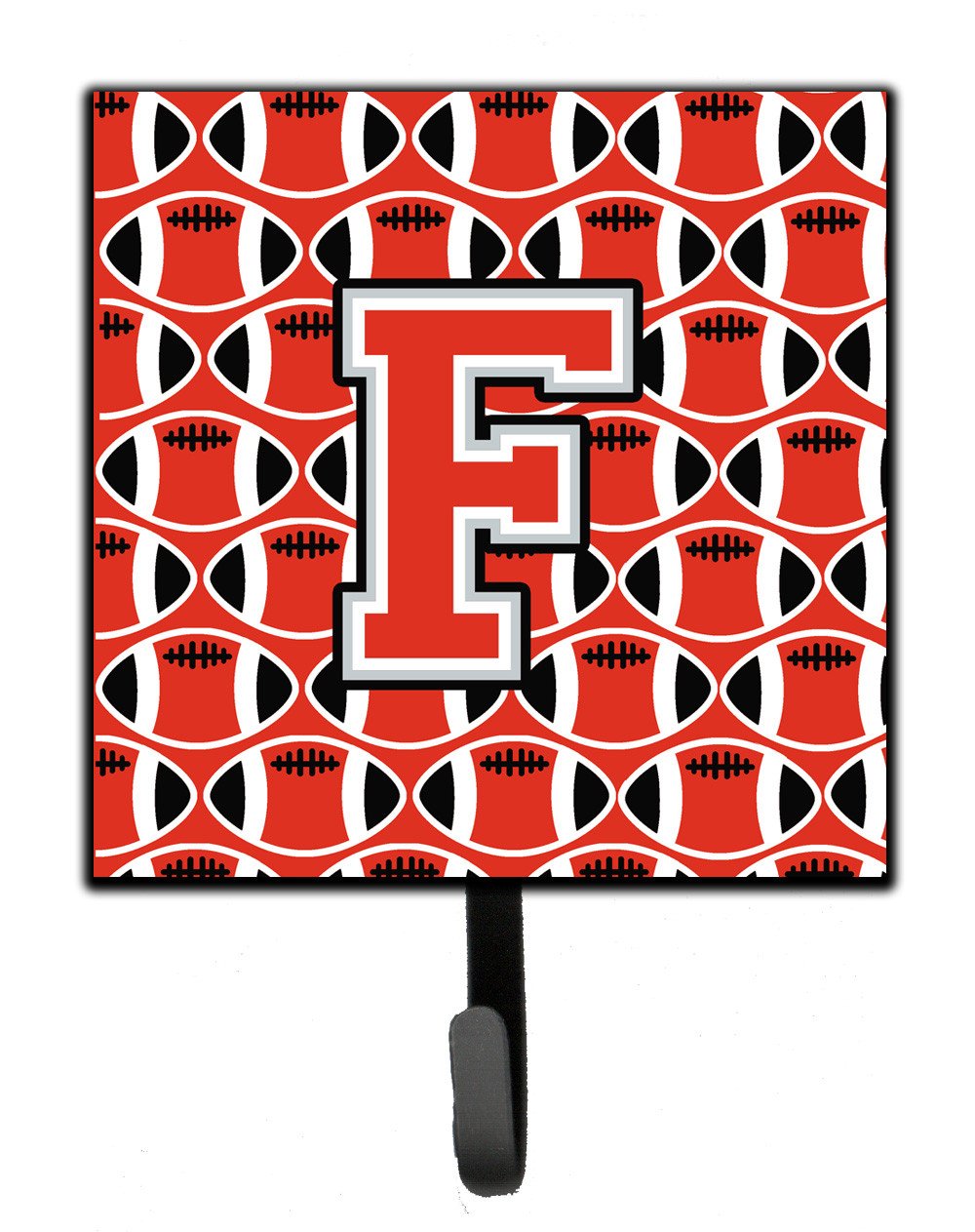 Letter F Football Scarlet and Grey Leash or Key Holder CJ1067-FSH4 by Caroline's Treasures