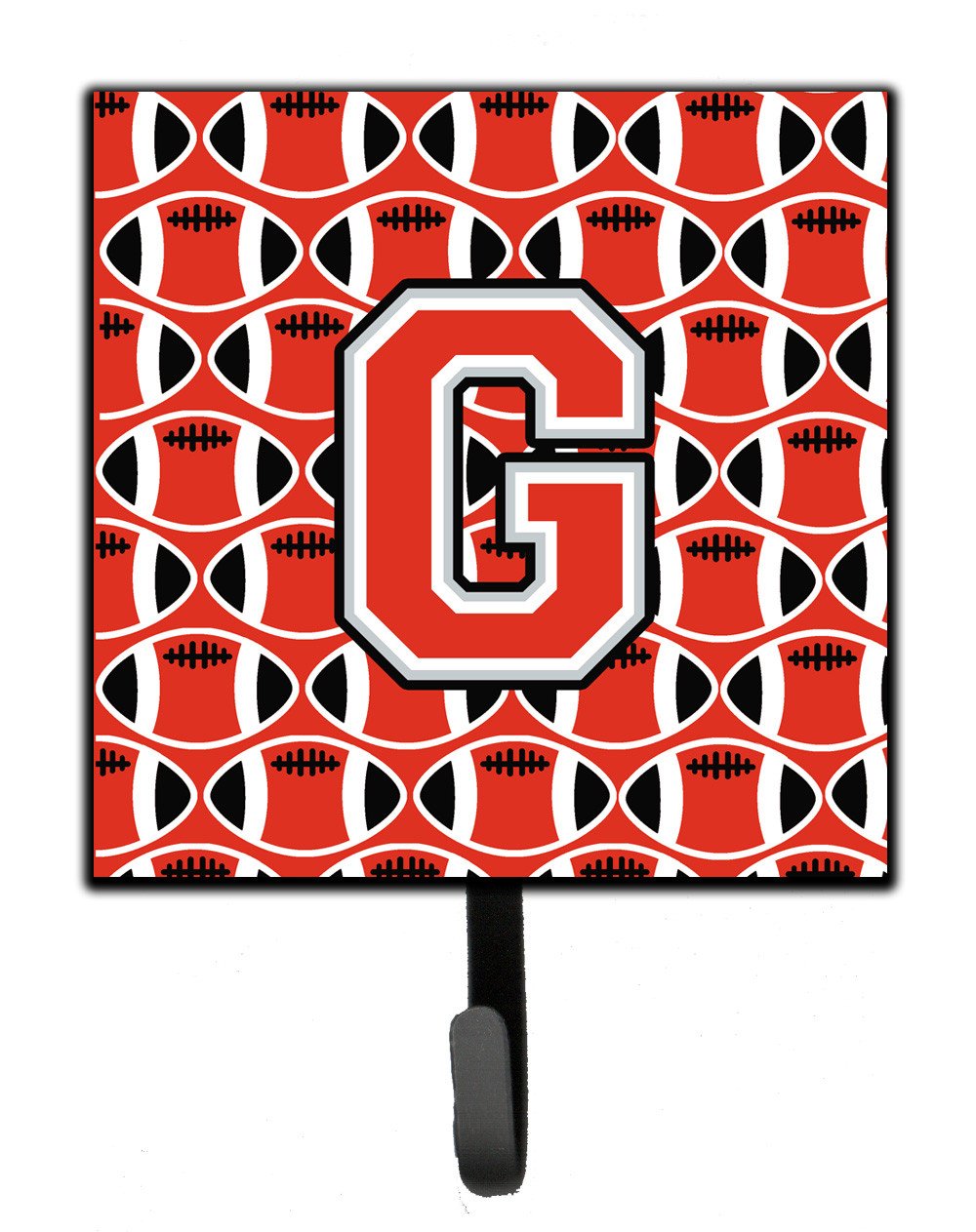 Letter G Football Scarlet and Grey Leash or Key Holder CJ1067-GSH4 by Caroline's Treasures