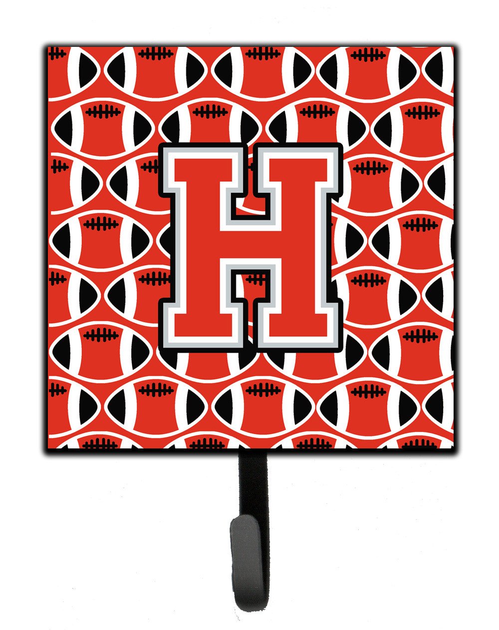 Letter H Football Scarlet and Grey Leash or Key Holder CJ1067-HSH4 by Caroline's Treasures