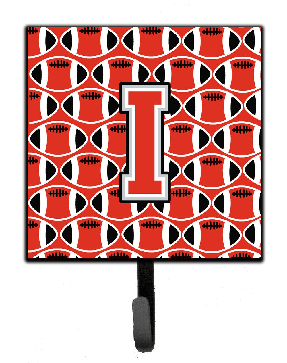 Letter I Football Scarlet and Grey Leash or Key Holder CJ1067-ISH4 by Caroline's Treasures