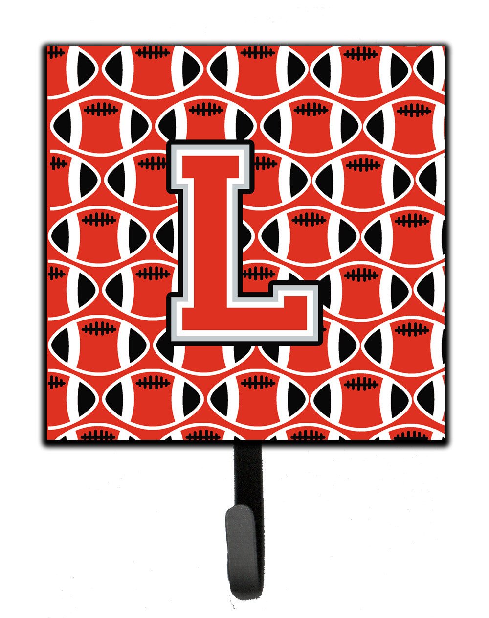 Letter L Football Scarlet and Grey Leash or Key Holder CJ1067-LSH4 by Caroline's Treasures