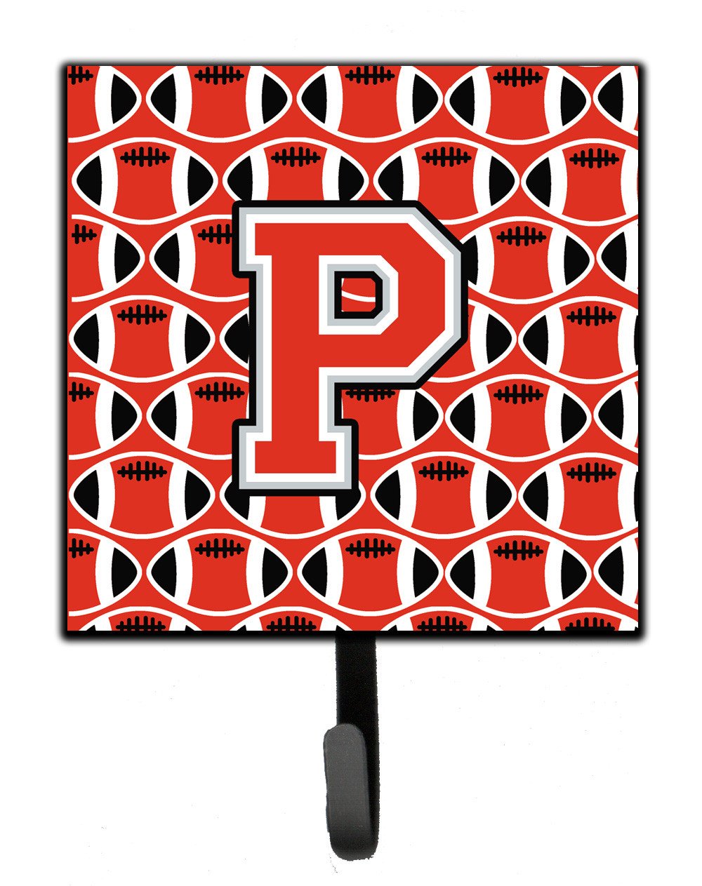 Letter P Football Scarlet and Grey Leash or Key Holder CJ1067-PSH4 by Caroline's Treasures