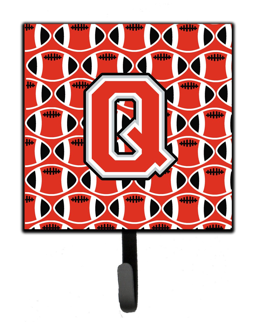 Letter Q Football Scarlet and Grey Leash or Key Holder CJ1067-QSH4 by Caroline's Treasures