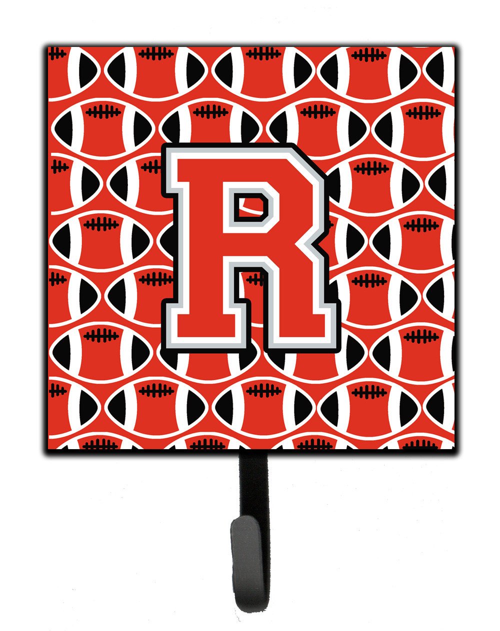 Letter R Football Scarlet and Grey Leash or Key Holder CJ1067-RSH4 by Caroline's Treasures