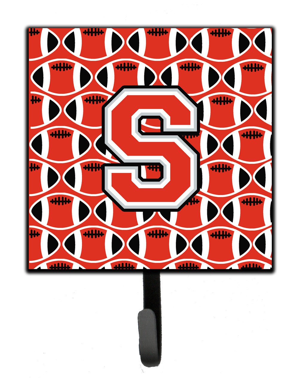 Letter S Football Scarlet and Grey Leash or Key Holder CJ1067-SSH4 by Caroline's Treasures