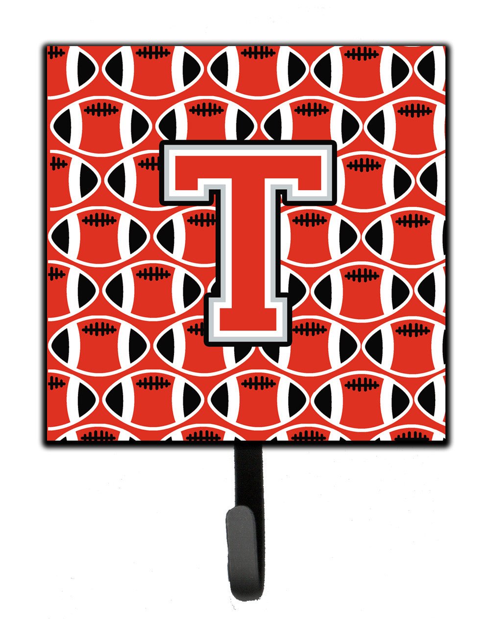 Letter T Football Scarlet and Grey Leash or Key Holder CJ1067-TSH4 by Caroline's Treasures