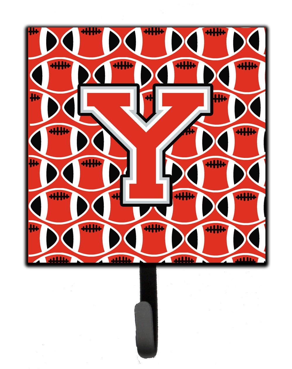 Letter Y Football Scarlet and Grey Leash or Key Holder CJ1067-YSH4 by Caroline&#39;s Treasures