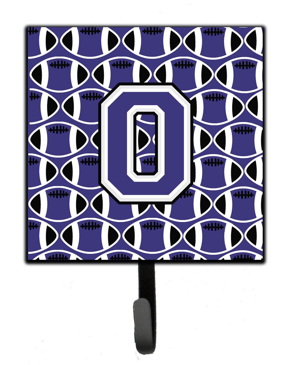 Letter O Football Purple and White Leash or Key Holder CJ1068-OSH4 by Caroline's Treasures