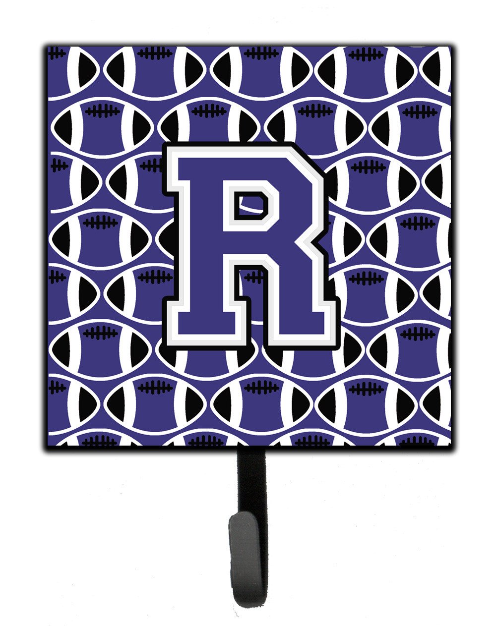 Letter R Football Purple and White Leash or Key Holder CJ1068-RSH4 by Caroline's Treasures