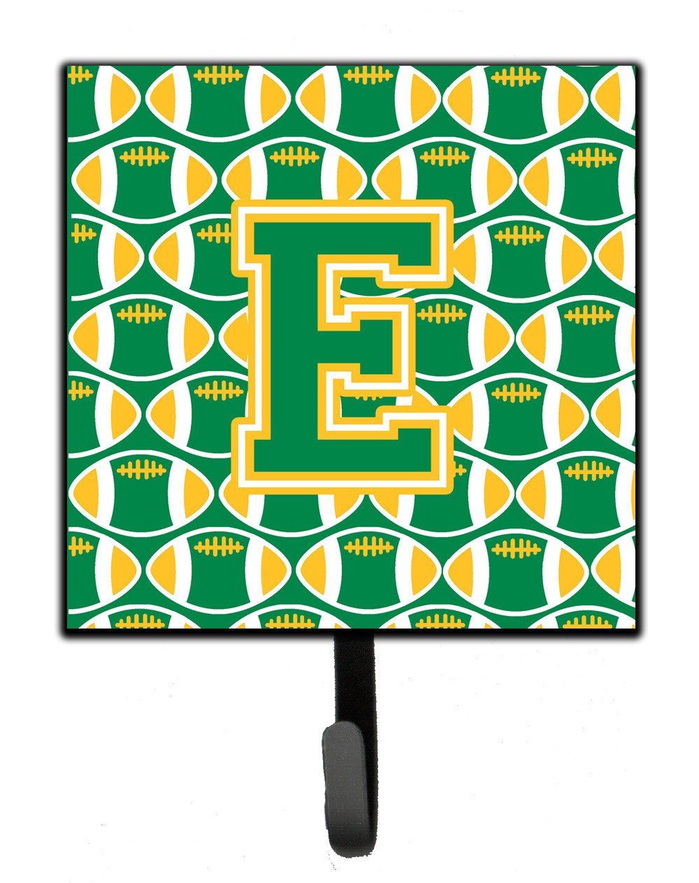 Letter E Football Green and Gold Leash or Key Holder CJ1069-ESH4 by Caroline&#39;s Treasures