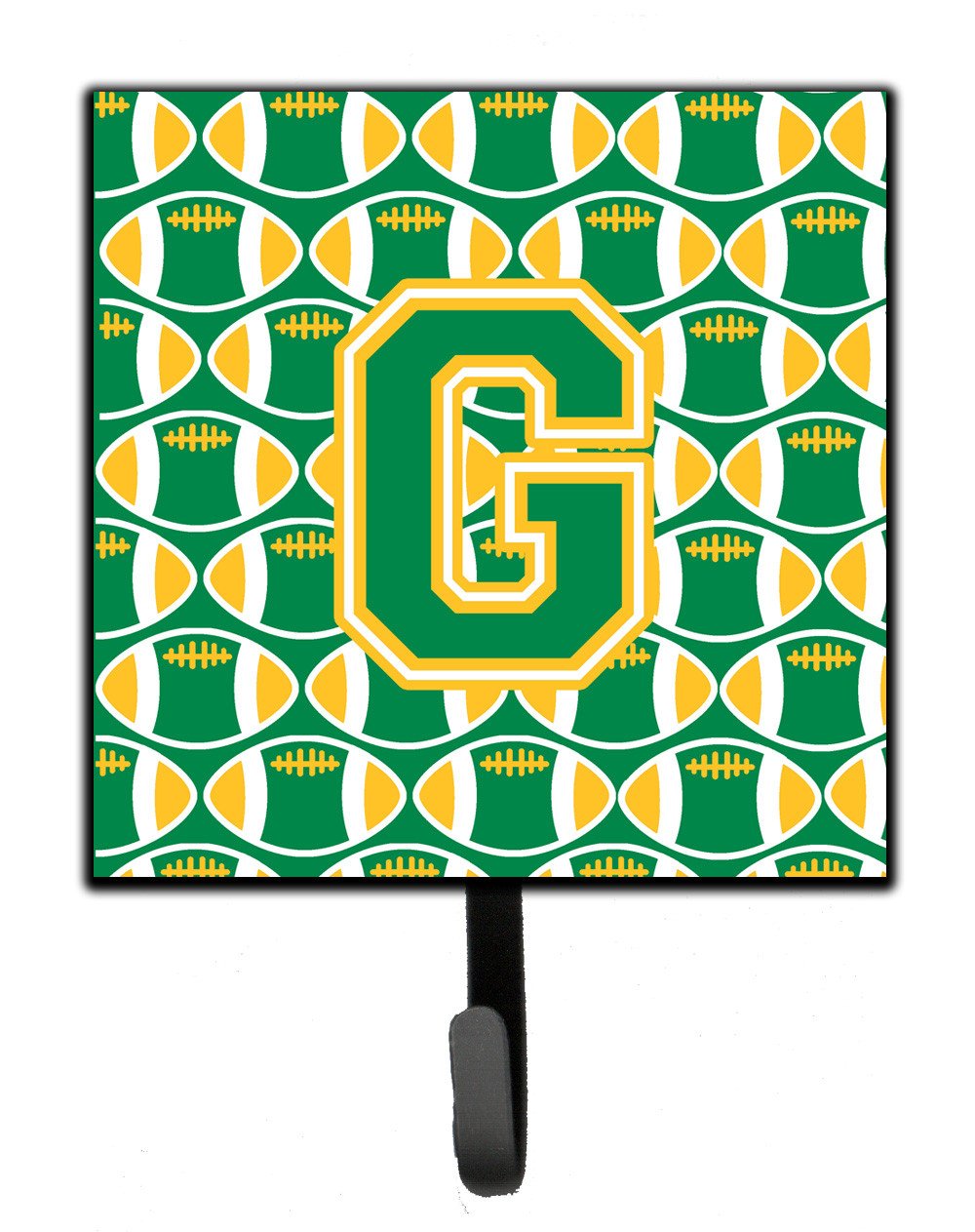 Letter G Football Green and Gold Leash or Key Holder CJ1069-GSH4 by Caroline's Treasures