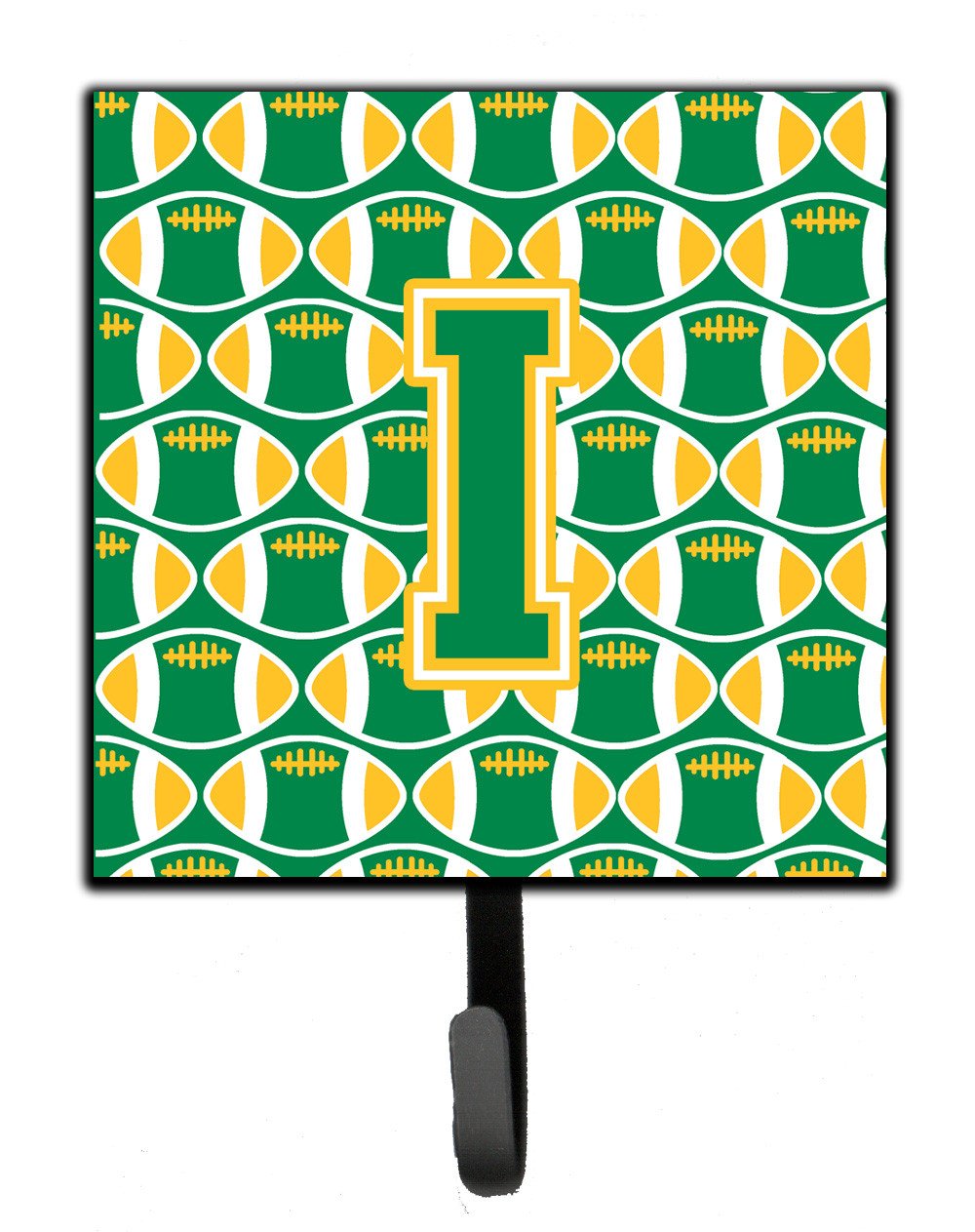 Letter I Football Green and Gold Leash or Key Holder CJ1069-ISH4 by Caroline&#39;s Treasures