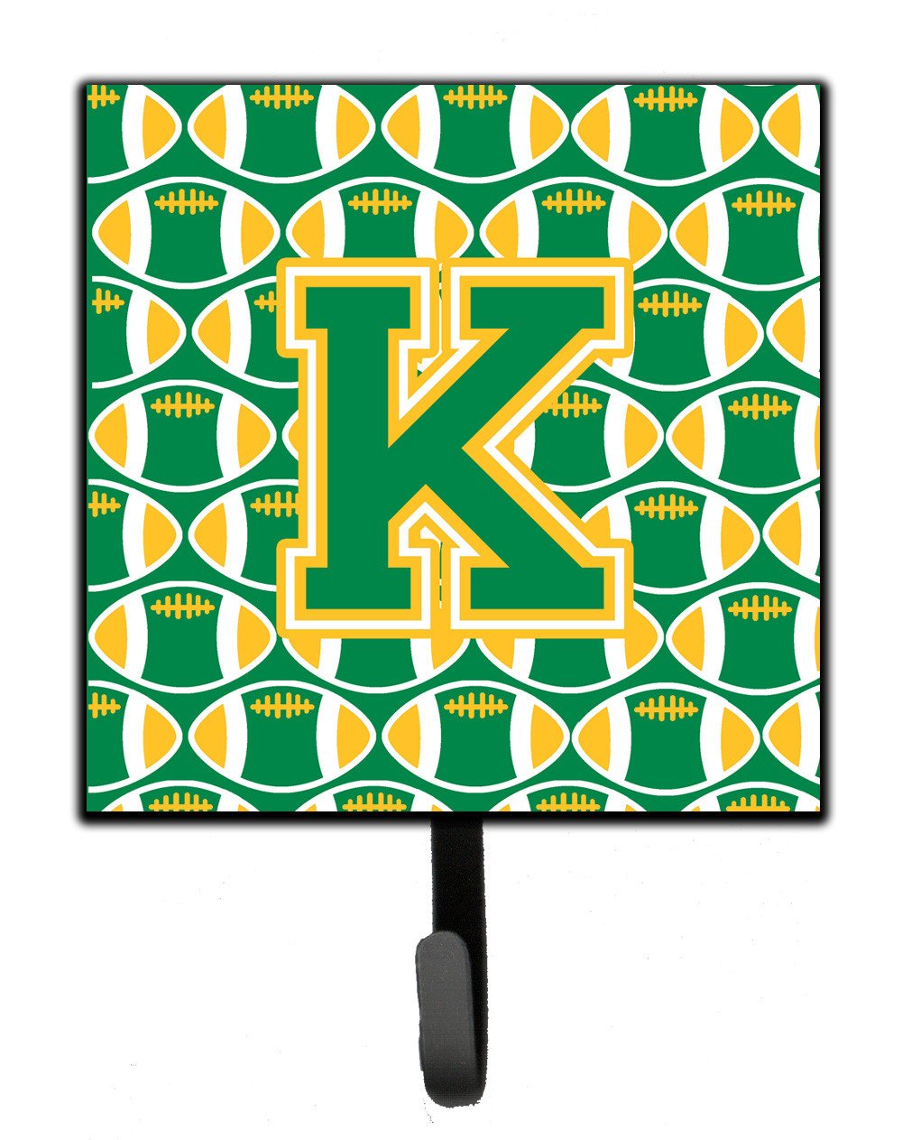 Letter K Football Green and Gold Leash or Key Holder CJ1069-KSH4 by Caroline's Treasures