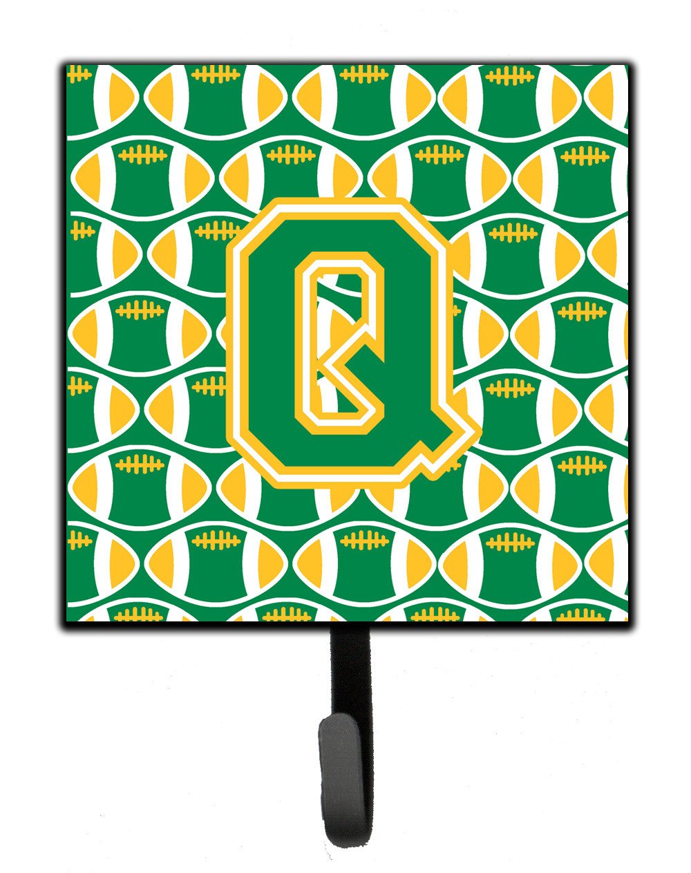 Letter Q Football Green and Gold Leash or Key Holder CJ1069-QSH4 by Caroline's Treasures