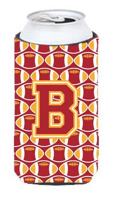 Letter B Football Cardinal and Gold Tall Boy Beverage Insulator Hugger CJ1070-BTBC by Caroline's Treasures