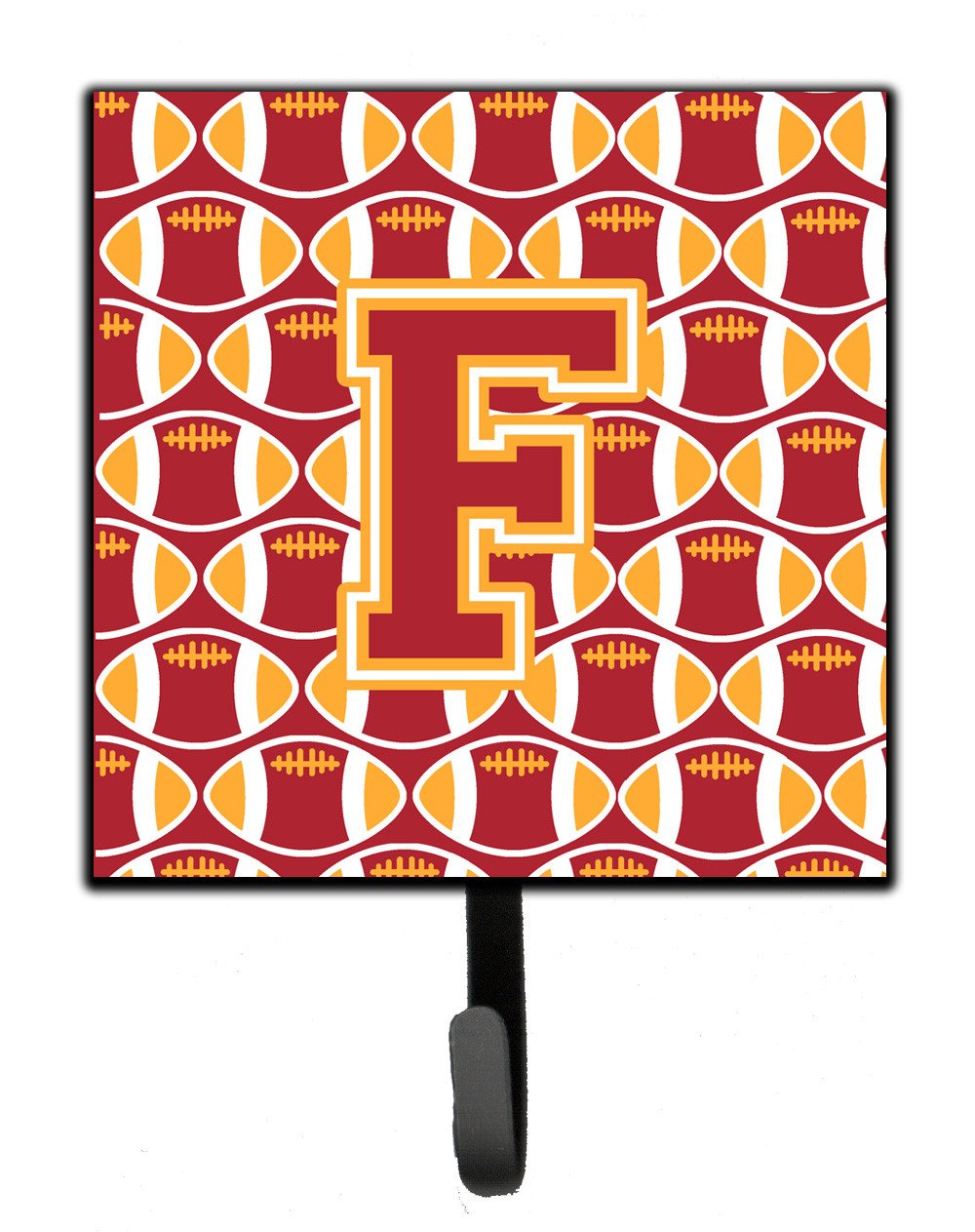 Letter F Football Cardinal and Gold Leash or Key Holder CJ1070-FSH4 by Caroline&#39;s Treasures