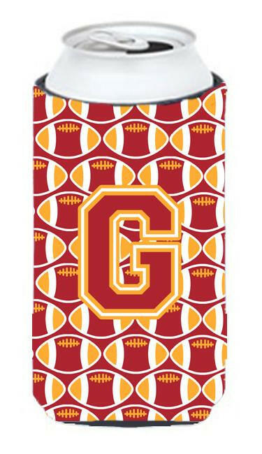 Letter G Football Cardinal and Gold Tall Boy Beverage Insulator Hugger CJ1070-GTBC by Caroline&#39;s Treasures