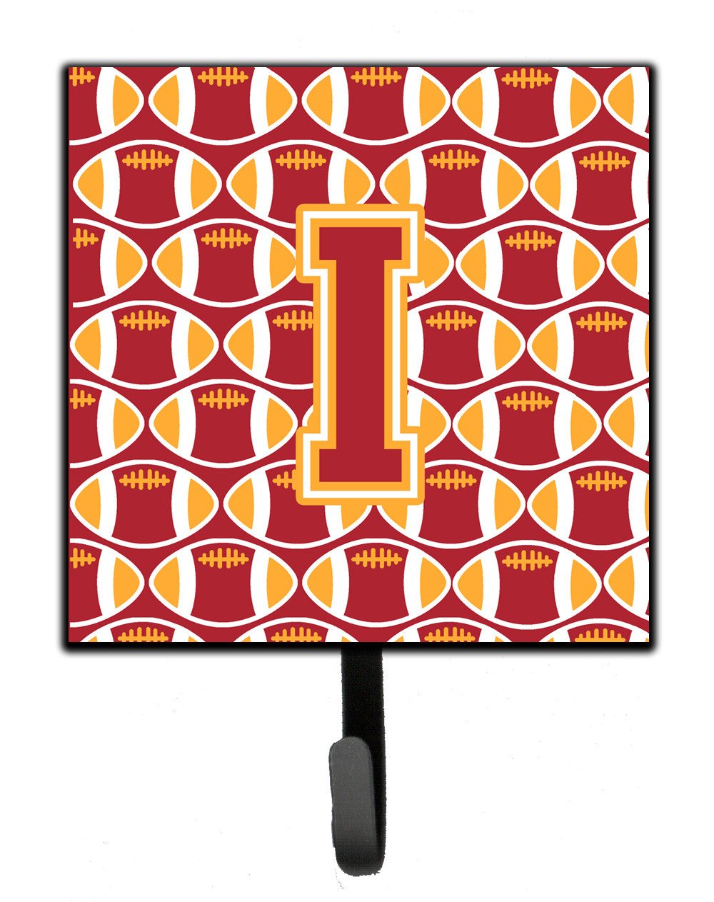 Letter I Football Cardinal and Gold Leash or Key Holder CJ1070-ISH4 by Caroline&#39;s Treasures