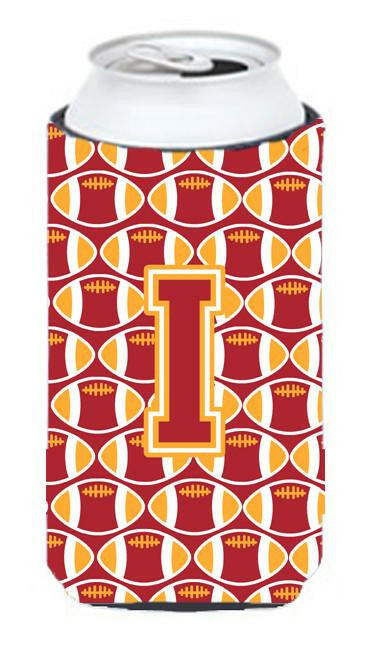 Letter I Football Cardinal and Gold Tall Boy Beverage Insulator Hugger CJ1070-ITBC by Caroline's Treasures