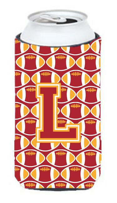 Letter L Football Cardinal and Gold Tall Boy Beverage Insulator Hugger CJ1070-LTBC by Caroline's Treasures