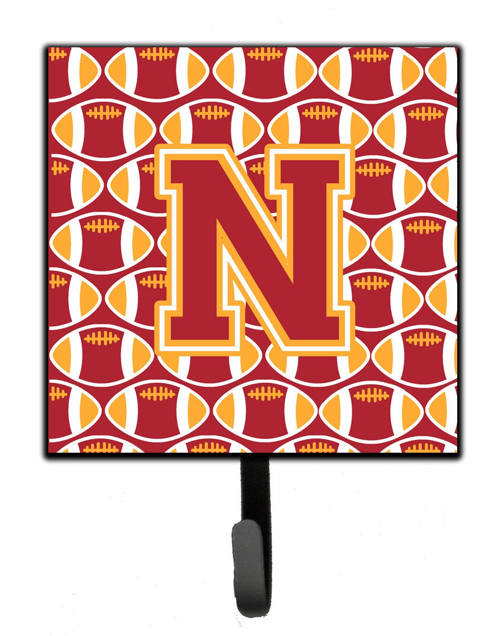 Letter N Football Cardinal and Gold Leash or Key Holder CJ1070-NSH4 by Caroline&#39;s Treasures