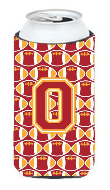 Letter O Football Cardinal and Gold Tall Boy Beverage Insulator Hugger CJ1070-OTBC by Caroline's Treasures