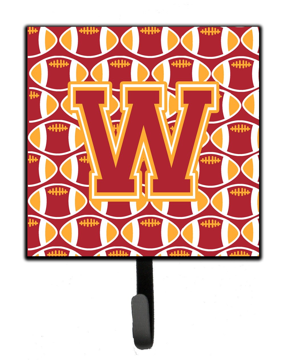 Letter W Football Cardinal and Gold Leash or Key Holder CJ1070-WSH4 by Caroline&#39;s Treasures