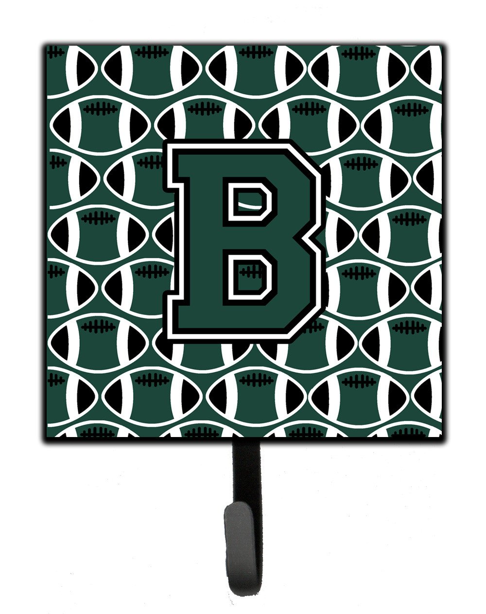 Letter B Football Green and White Leash or Key Holder CJ1071-BSH4 by Caroline's Treasures