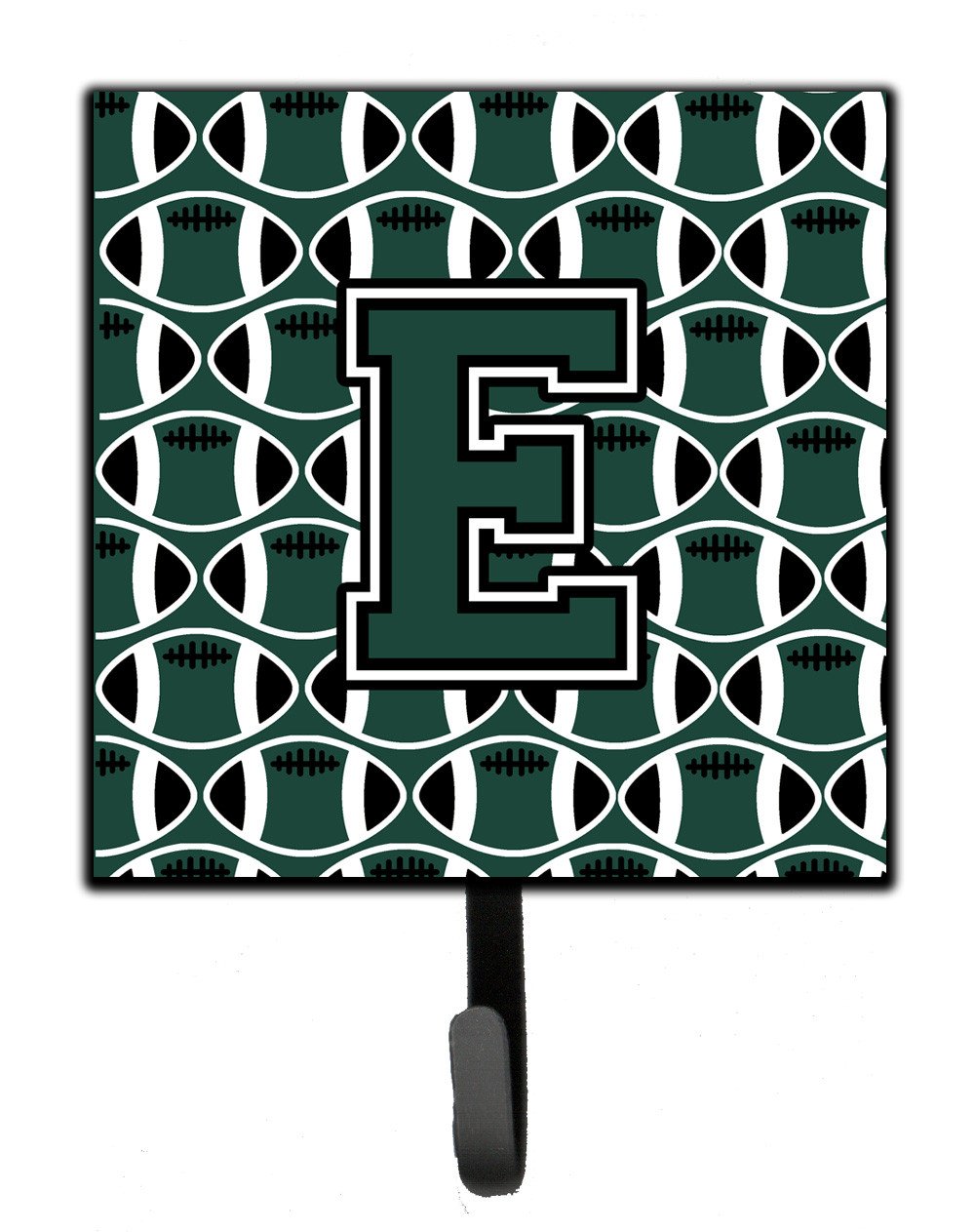 Letter E Football Green and White Leash or Key Holder CJ1071-ESH4 by Caroline's Treasures