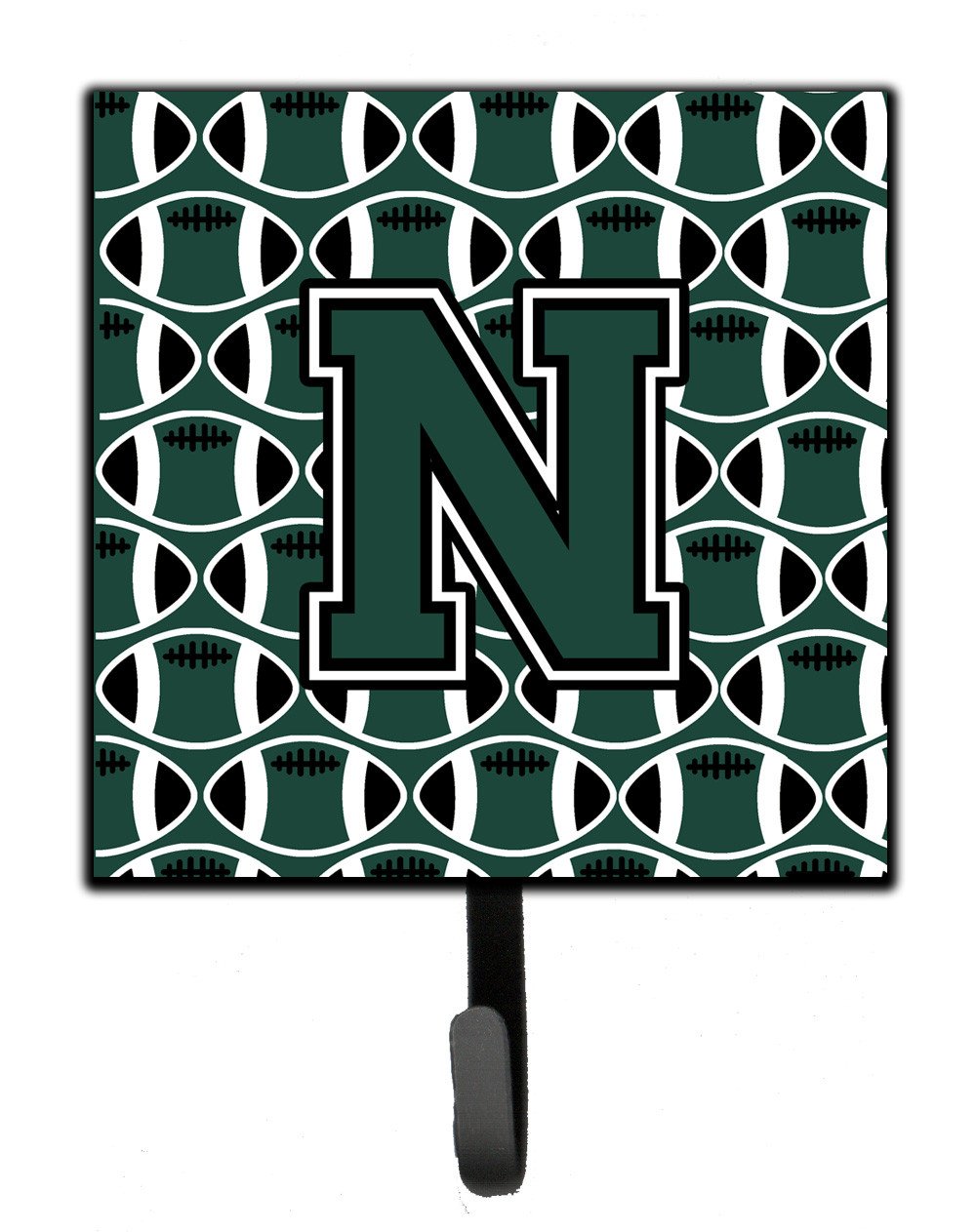 Letter N Football Green and White Leash or Key Holder CJ1071-NSH4 by Caroline's Treasures