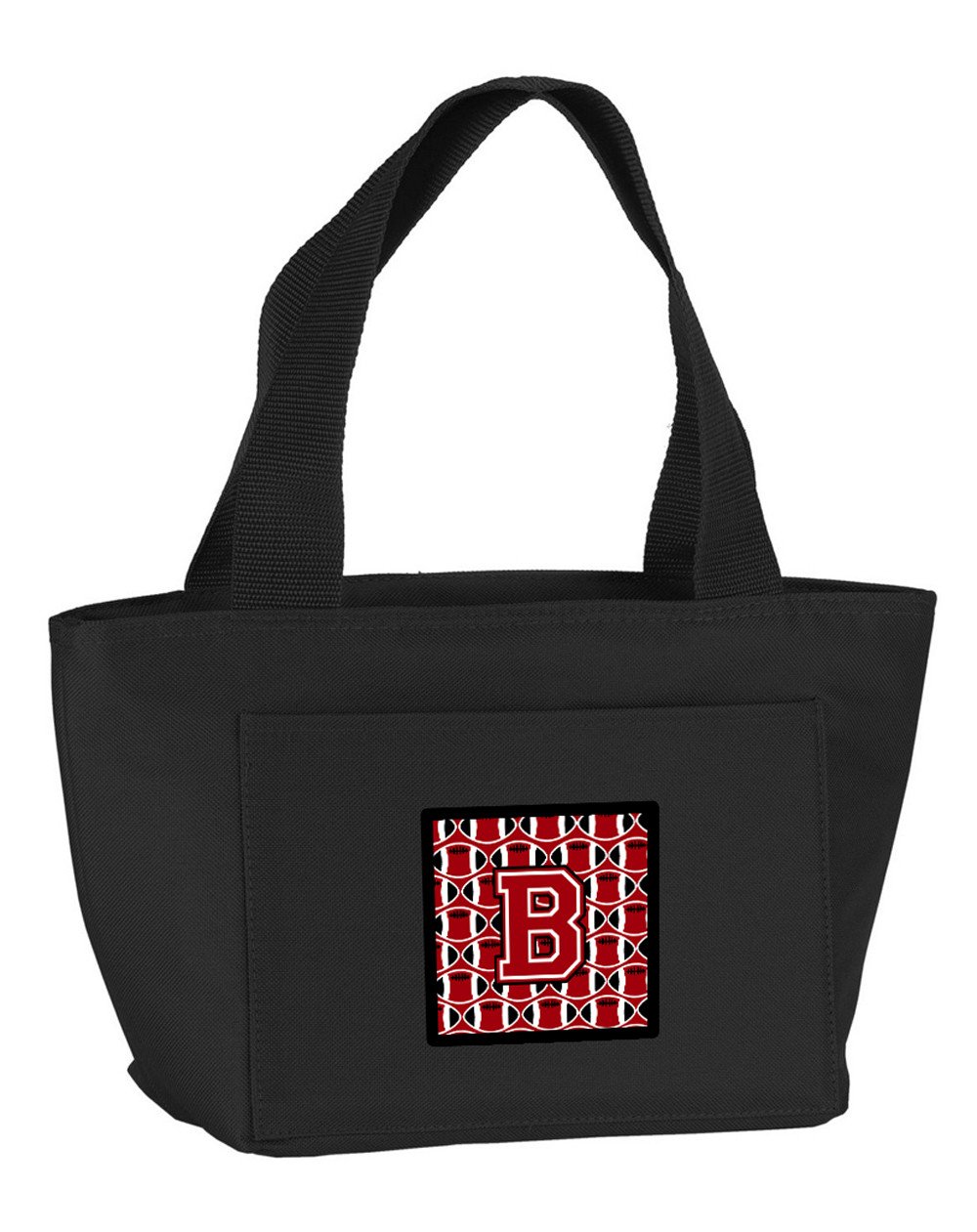 Letter B Football Red, Black and White Lunch Bag CJ1073-BBK-8808 by Caroline&#39;s Treasures