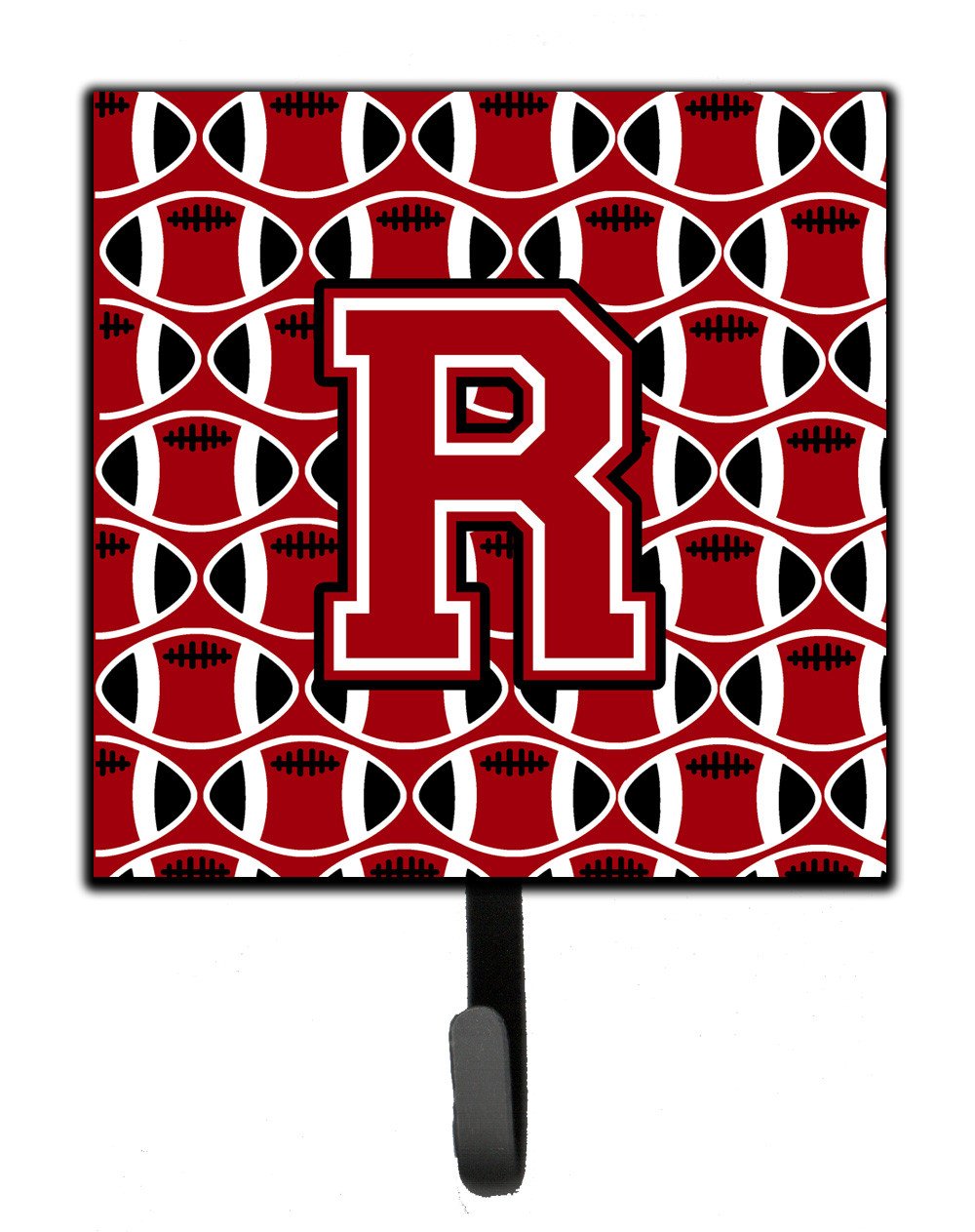 Letter R Football Red, Black and White Leash or Key Holder CJ1073-RSH4 by Caroline's Treasures