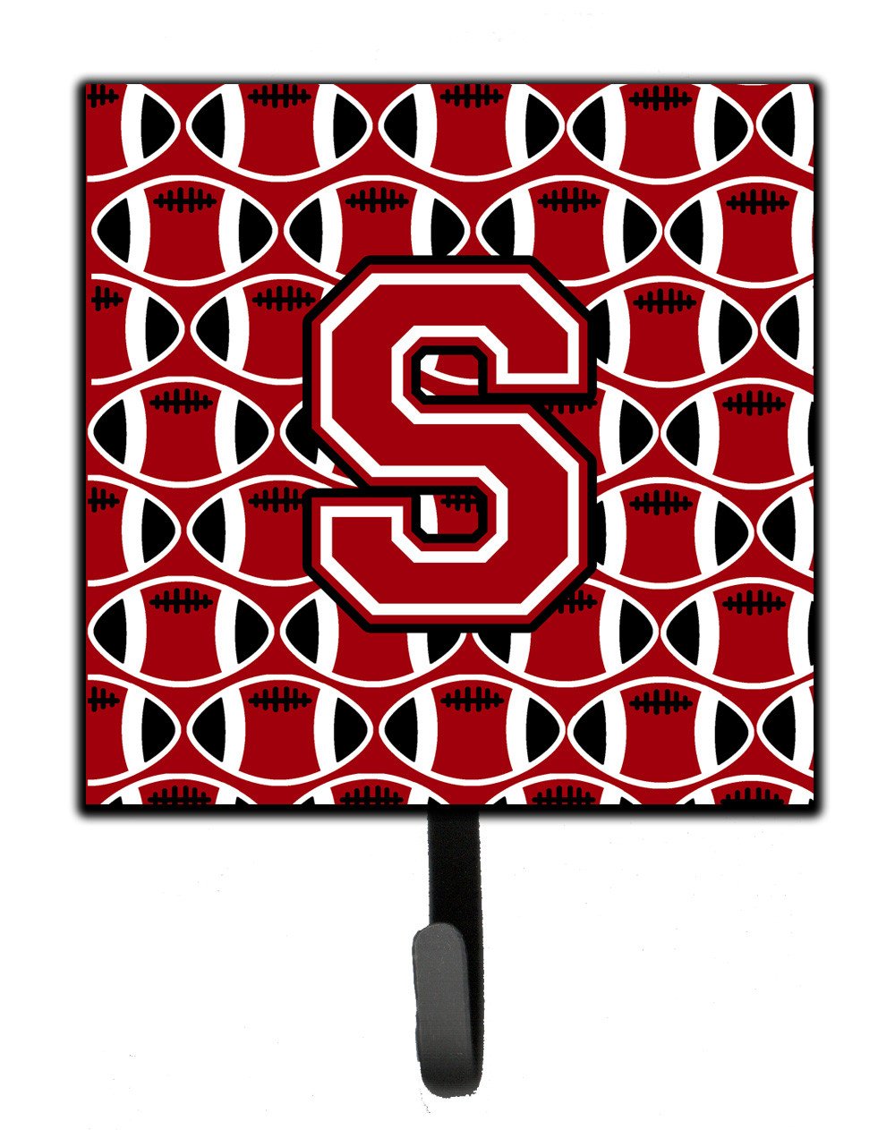 Letter S Football Red, Black and White Leash or Key Holder CJ1073-SSH4 by Caroline's Treasures