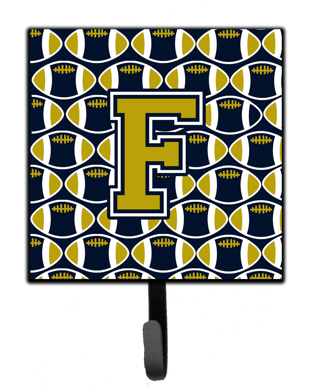 Letter F Football Blue and Gold Leash or Key Holder CJ1074-FSH4 by Caroline's Treasures