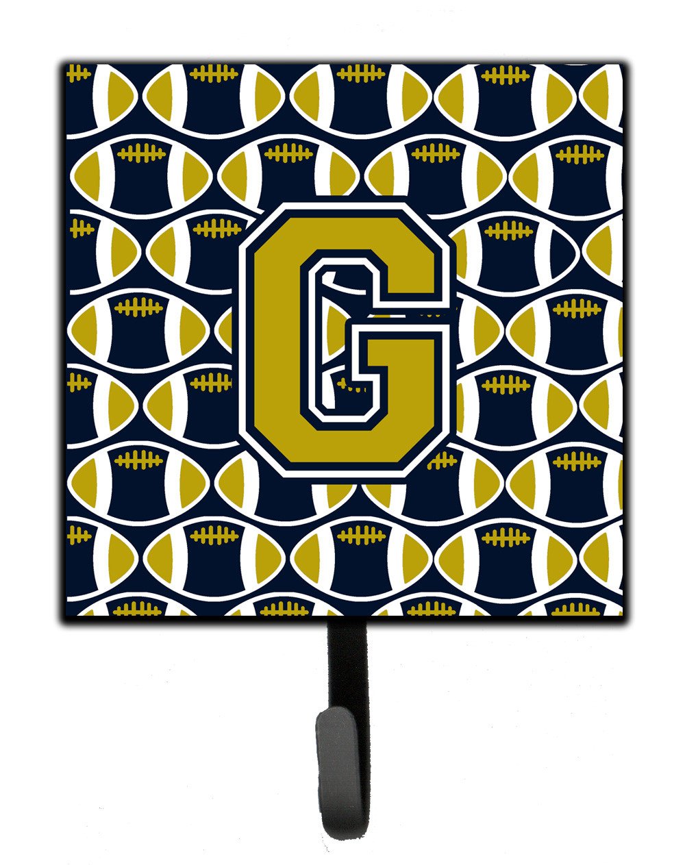 Letter G Football Blue and Gold Leash or Key Holder CJ1074-GSH4 by Caroline's Treasures