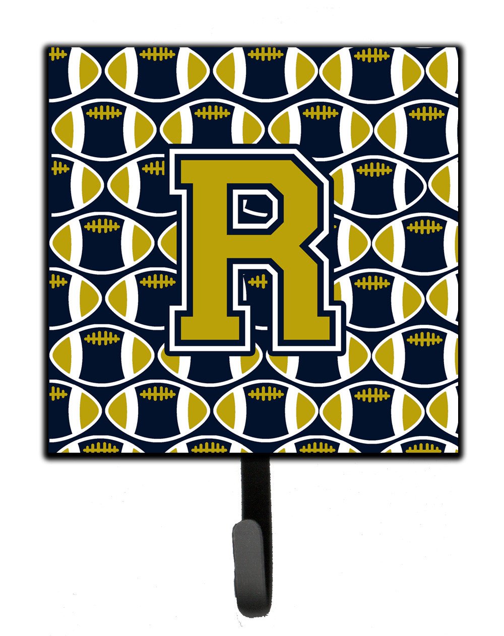 Letter R Football Blue and Gold Leash or Key Holder CJ1074-RSH4 by Caroline's Treasures