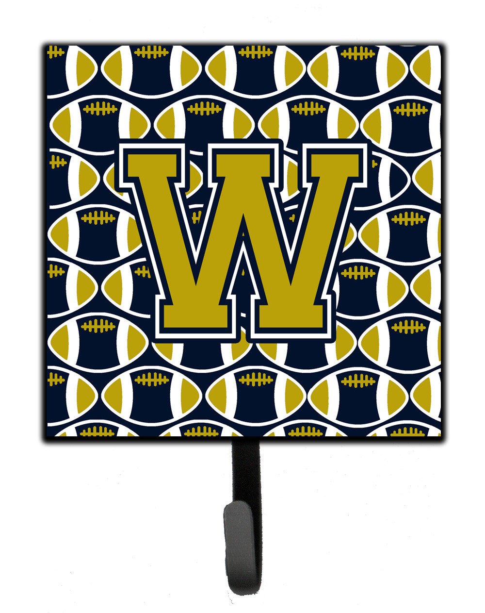 Letter W Football Blue and Gold Leash or Key Holder CJ1074-WSH4 by Caroline's Treasures