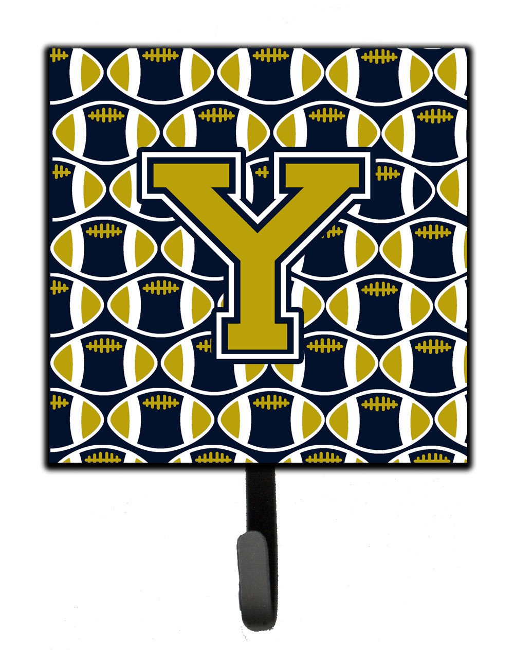 Letter Y Football Blue and Gold Leash or Key Holder CJ1074-YSH4 by Caroline&#39;s Treasures